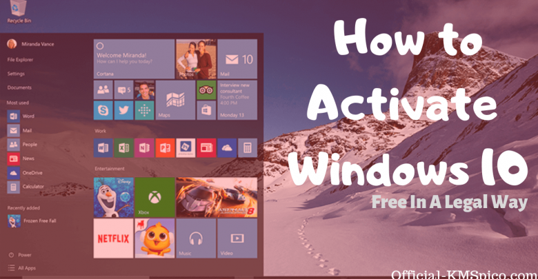 Permanently activate windows 10